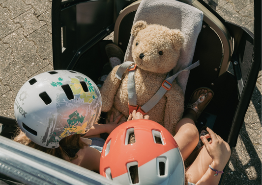 Babytransport im Cargobike, Babys können komfortabel im cluuv® e-cargo Lastenfahrrad mitfahren