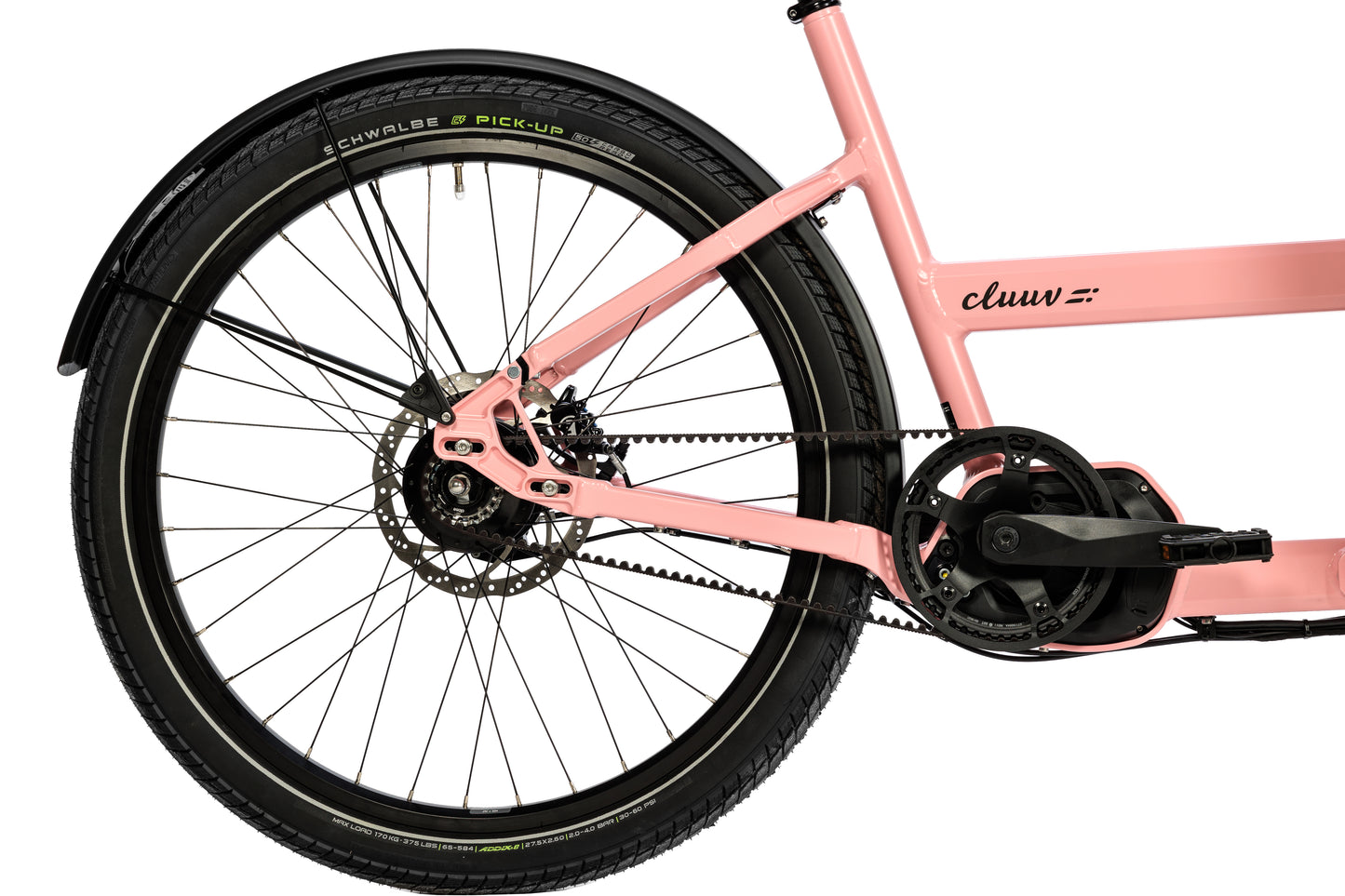 TESTBIKE cluuv® e-cargo in RAL 3015 (ROSA) inkl. Zubehör*